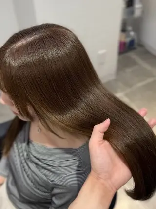 ロング カラー YUZU🎀顔まわり ×レイヤーカットのヘアスタイル