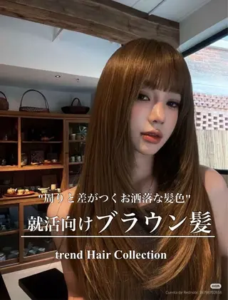 ロング 透明感×暖色カラー 🍒𝐘𝐮𝐤𝐚のヘアスタイル