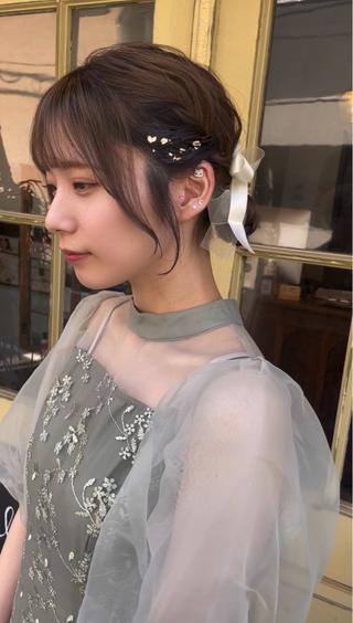 ミディアム ヘアアレンジ KURIAハイトーン /ピンクカラー/ボブのヘアスタイル