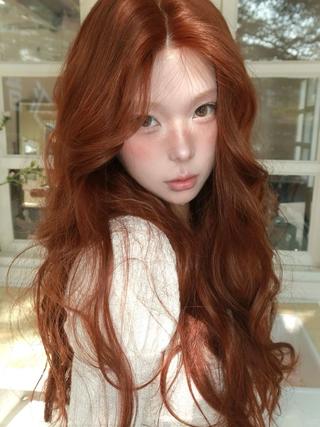 ロング カラー 盛れる顔周り✨韓国 レイヤーkanatoのヘアスタイル