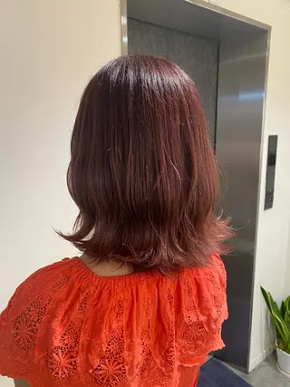 ミディアム カラー ヘアアレンジ ボブ /ニュアンス/ satomi🧸💖のヘアスタイル