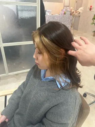 ミディアム カラー 💙まこと💙艶 カラー(Rico)のヘアスタイル
