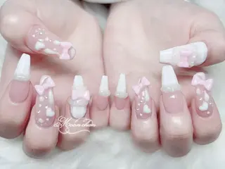ネイル MochiMochi 🎀新宿/長さ出しのネイルデザイン
