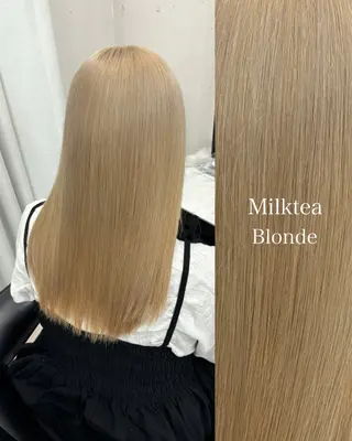 セミロング カラー エクステ/ハイトーン /モデル募集中🖤のヘアスタイル