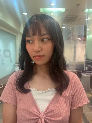 セミロング 酒井 陽南乃のヘアスタイル