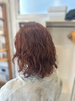 ミディアム カラー 松本 莉央のヘアスタイル