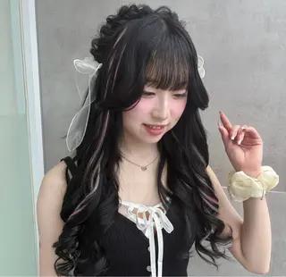 ロング カラー momo/ハイトーン /透明感カラー🎀のヘアスタイル