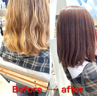 ロング カラー パーマ 饒平名 知也のヘアスタイル