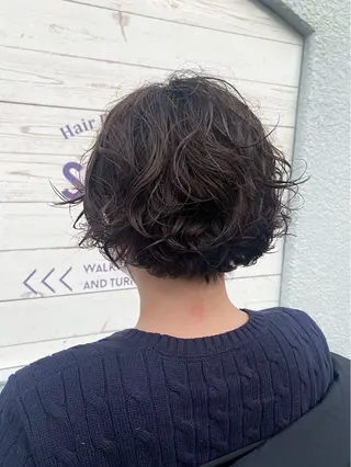 ショート パーマ Saloクルミ/ パーマモデル☁️のヘアスタイル