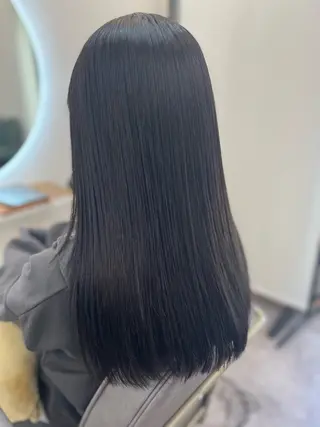 セミロング カラー 下野 悠也のヘアスタイル