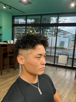 パーマ メンズ 長谷川 央のヘアスタイル
