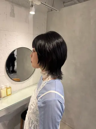セミロング 新宿/顔周りカット +レイヤー=しずく♩のヘアスタイル