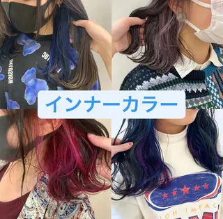 セミロング カラー 暖色/ブリーチカラー 🎀 M i k uのヘアスタイル