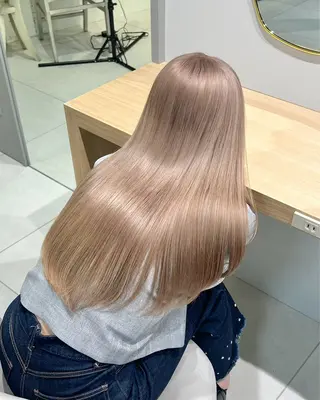 セミロング カラー みすず🫧/ ハイトーンのヘアスタイル