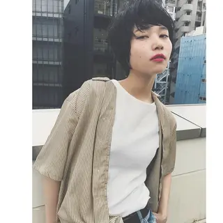 ショート ✨艶ブリーチカラー ✨四ノ宮裕己のヘアスタイル