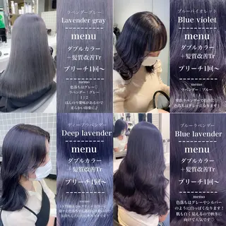 ロング カラー 抜け感レイヤー︴ ニュアンスカラーのヘアスタイル