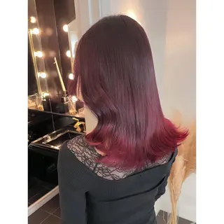 セミロング カラー miyu /トレンド カラー×艶髪のヘアスタイル