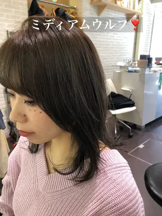 ミディアム 西山 恵太郎のヘアスタイル