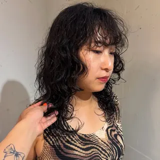 ロング パーマ ブリーチ/デザイン 🎀Kanoのヘアスタイル
