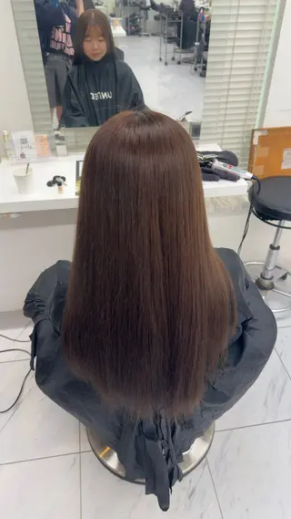 ミディアム 透明感×うる艶カラー 🍒𝐘𝐮𝐤𝐚のヘアスタイル