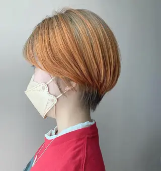 ショート カラー hubhair レイヤー/透明感のヘアスタイル