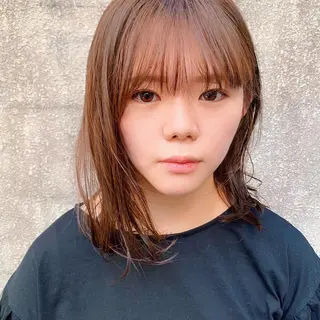 ミディアム カラー 中川 竜誠のヘアスタイル