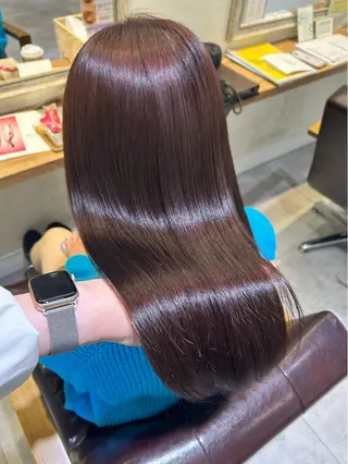 セミロング カラー 農添 杏のヘアスタイル