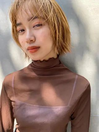 ショート カラー パーマ ヘアアレンジ くびれレイヤー/艶 カラー　MADOKAのヘアスタイル
