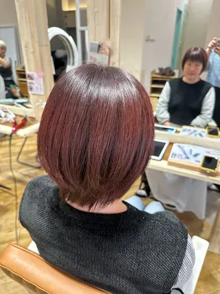 カラー 東浦　髪質改善カラー 透明感カラーのヘアスタイル