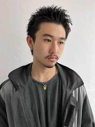 ショート メンズ メンズ専門ブリー チカラー⚡️リュウジのヘアスタイル