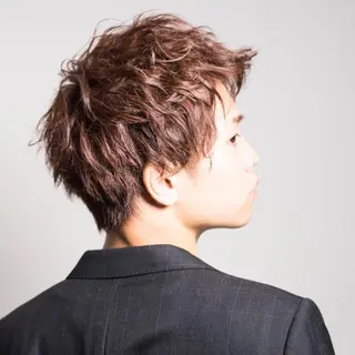 ショート カラー ヘアアレンジ メンズ メンズパーマ特化/ メッシュ/薫/店長のヘアスタイル