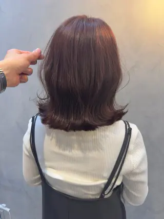 ミディアム カラー Basis 田口豪司のヘアスタイル