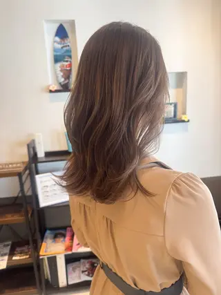 セミロング カラー 坂井田 浩樹のヘアスタイル