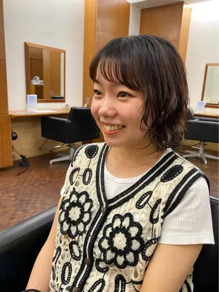 ショート パーマ 似合わせレイヤー/ ケアパーマ/高倉のヘアスタイル