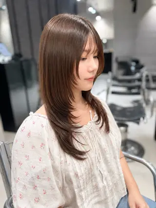 ロング カラー パーマ ヘアアレンジ 透明感カラー✂︎ /縮毛矯正/YUKAのヘアスタイル