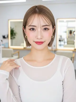 ショート 似合わせボブ✖️ 韓国レイヤー✨小関のヘアスタイル