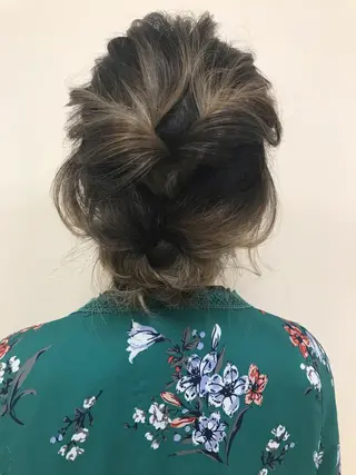 セミロング カラー パーマ ヘアアレンジ メンズ キッズ ネイル マツエク・マツパ Lien 深井店のヘアスタイル