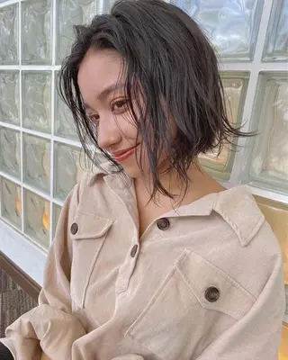 ミディアム カラー レイヤー🇰🇷小顔 見せ顔周り💕トモミのヘアスタイル