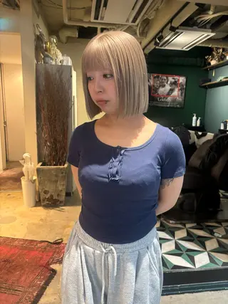 ショート カラー ブリーチ/エクステ はしもと そな🫧のヘアスタイル