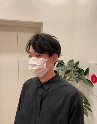 メンズ ボブ、ミディアム、シ ョート、杉田啓祐のヘアスタイル
