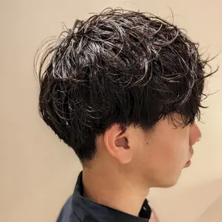 ショート メンズ パーマ 【大人艶カラー🌿】 中畑リョウのヘアスタイル