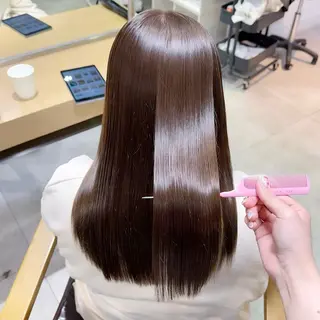 セミロング カラー ♡🌚垢抜け艶カラー Shiori🌝♡のヘアスタイル