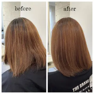 ミディアム カラー PutiLuca 浅川のヘアスタイル