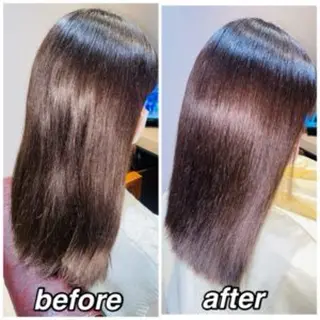 セミロング カラー パーマ yoko yamaのヘアスタイル