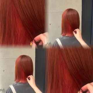 ショート カラー 李里亜/ハイトーン /シールエクステ🩵のヘアスタイル