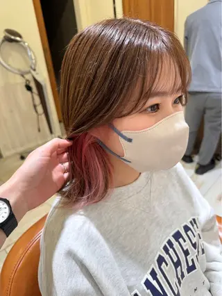 ミディアム カラー 清水 ちひろ ✄トップスタイリストのヘアスタイル