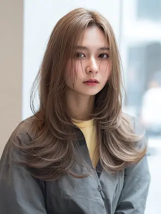 ロング カラー 韓国×艶ハイトーンが かわいい✨️リオ🍒のヘアスタイル