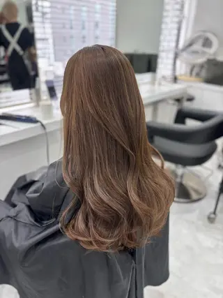 ロング 🎀暖色カラー🎀 韓国ヘア まなかのヘアスタイル
