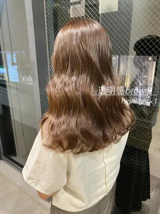 ロング カラー 小林 夢羽のヘアスタイル
