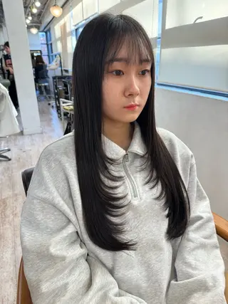 ロング レイヤー×縮毛矯正 中屋光貴のヘアスタイル